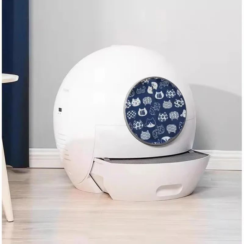 

Cat litter box Door curtain Automatic cat litter box is purely handmade