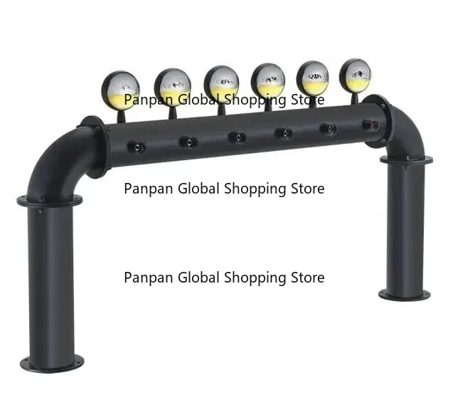 New Desiqn Black U Tower Stainless Steel 6 Tap Beer Tower Dispensing Equipment Draft Beer Tower With LED light