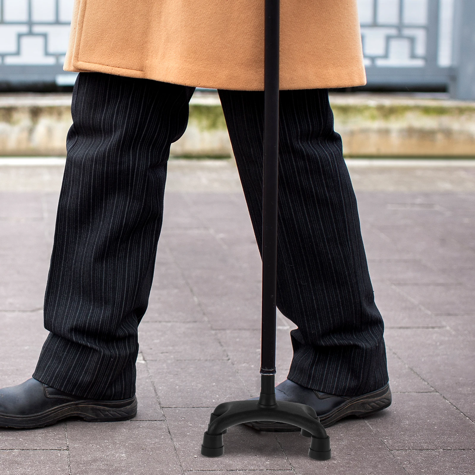 

Adjustable Quad Cane Tip Replacement Plastic Cane Tips Walking Stick Foot Pad Crutches Accessories Anti Slip Stability