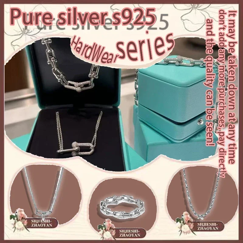 

Pure silver s925 jewelry set HardWear series party luxurious temperament charm fashionable high-end women's accessories