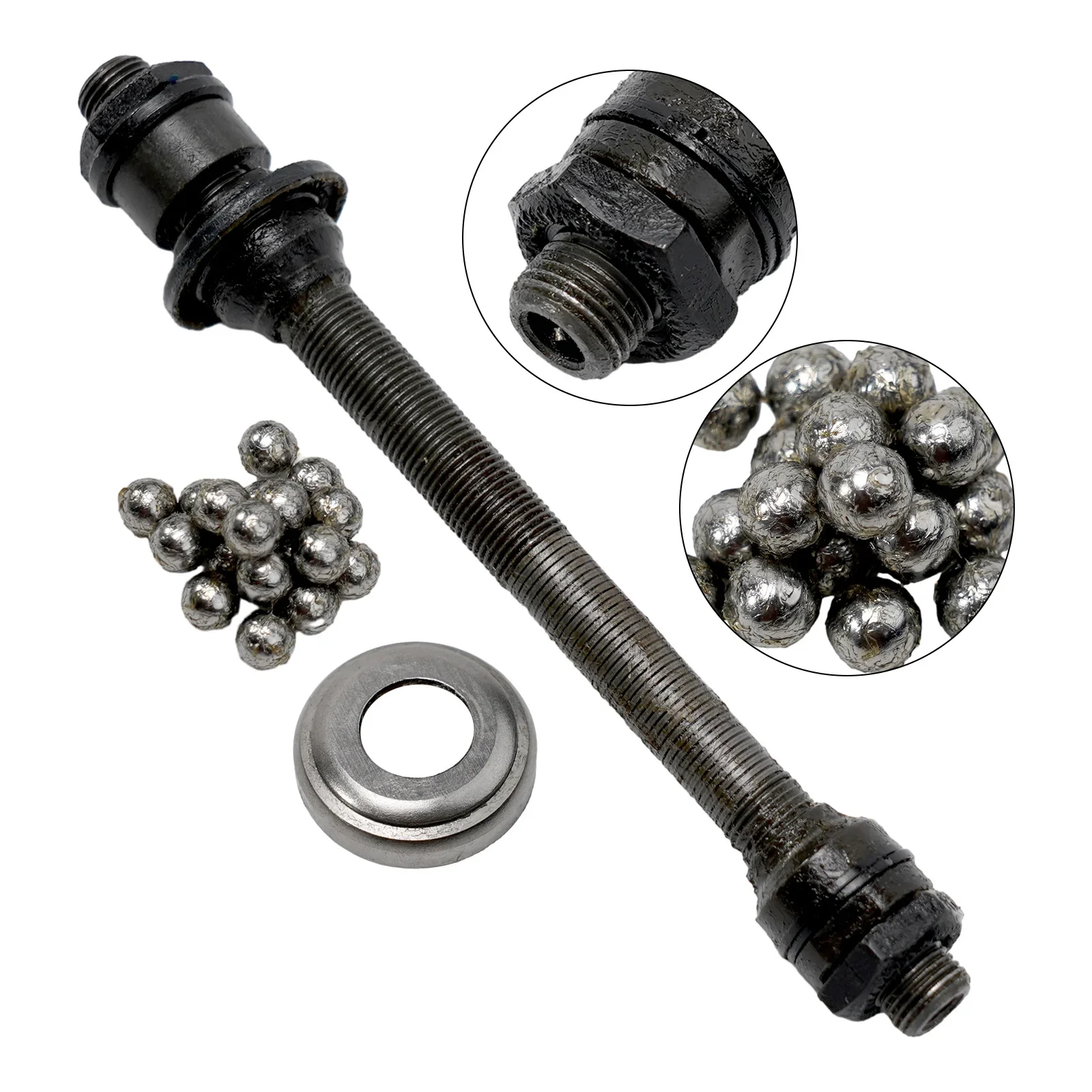 Hollow Shaft Bicycle Hub Axle Cycling MTB Bike Road Bicycle 135mm*10mm Bike Accessory Carbon Steel For -shiman0