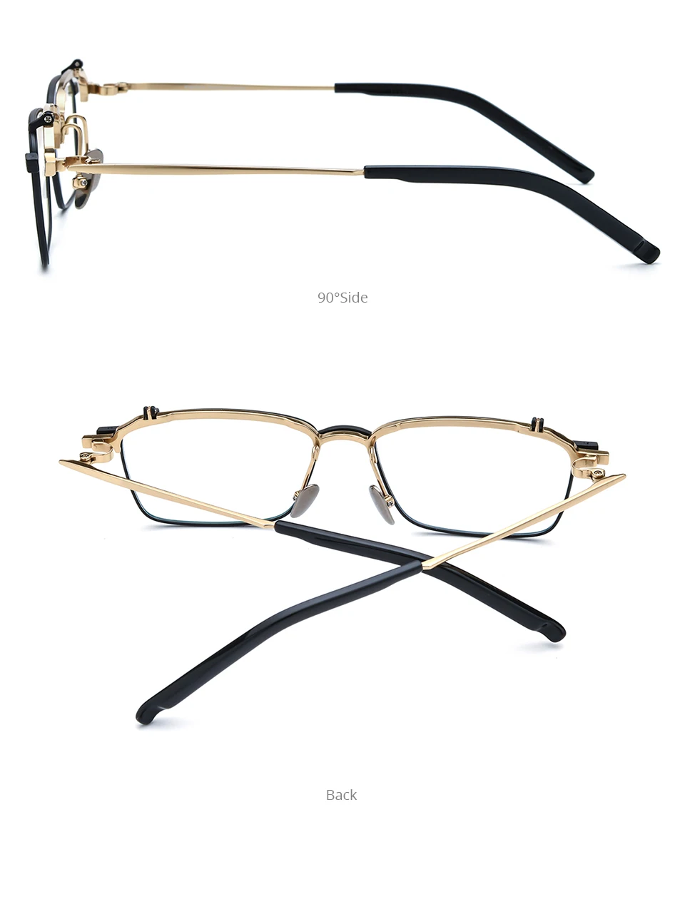 FONEX Titanium Glasses Frame Men Brand Design Flip Square Eyeglasses Frame Flip-up High Quality Japanese Ultralight Eyewear 401T