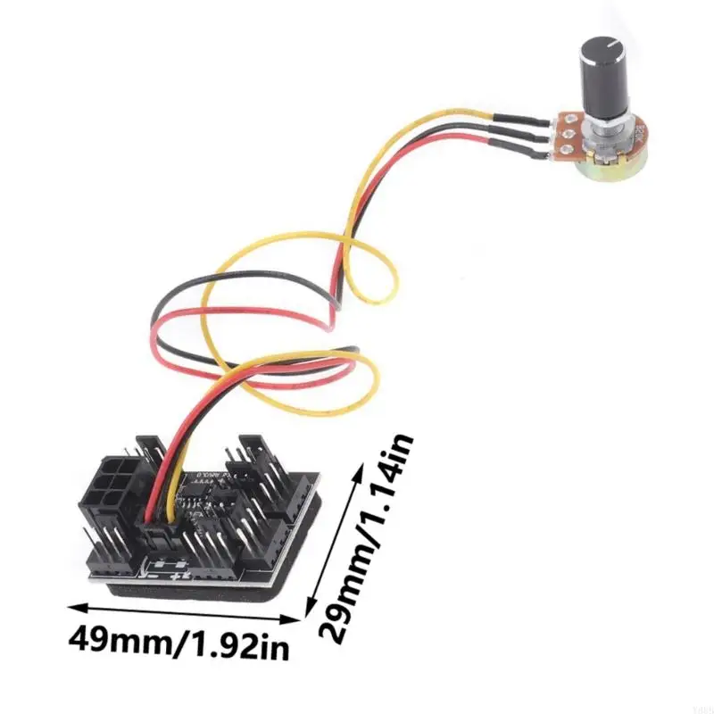 Y88B 8 puerto PWM Case estuche Controlador ventilador abanico para enfriamiento eficiente con compatibilidad con