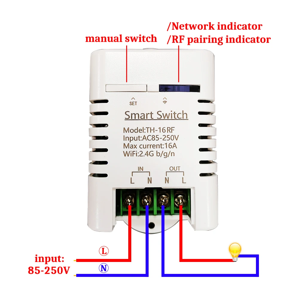 Tuya Ewelink WiFi Smart Temperature Switch 16A 3000W Energy Monitoring RF433 Intelligent Thermostat Work With Alexa Google Home