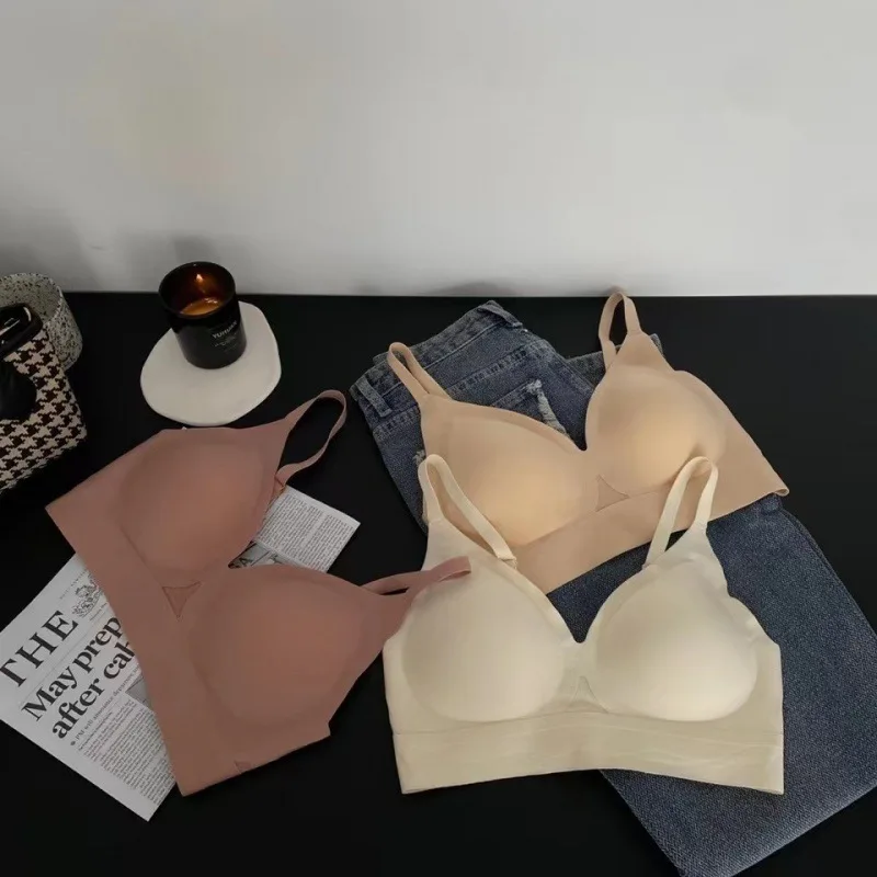 

Comfortable Breathable Thickened Women's Underwear Pressure Relief Animation Cartoon Chest Small Chest Appears Large Micro