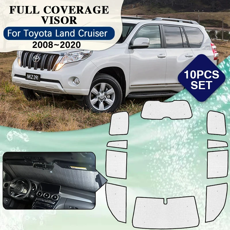 

Full Coverage Sunshades For Toyota Land Cruiser LC200 Accessories FJ200 J200 200 2008~2020 Full Surround Windshield Window Visor