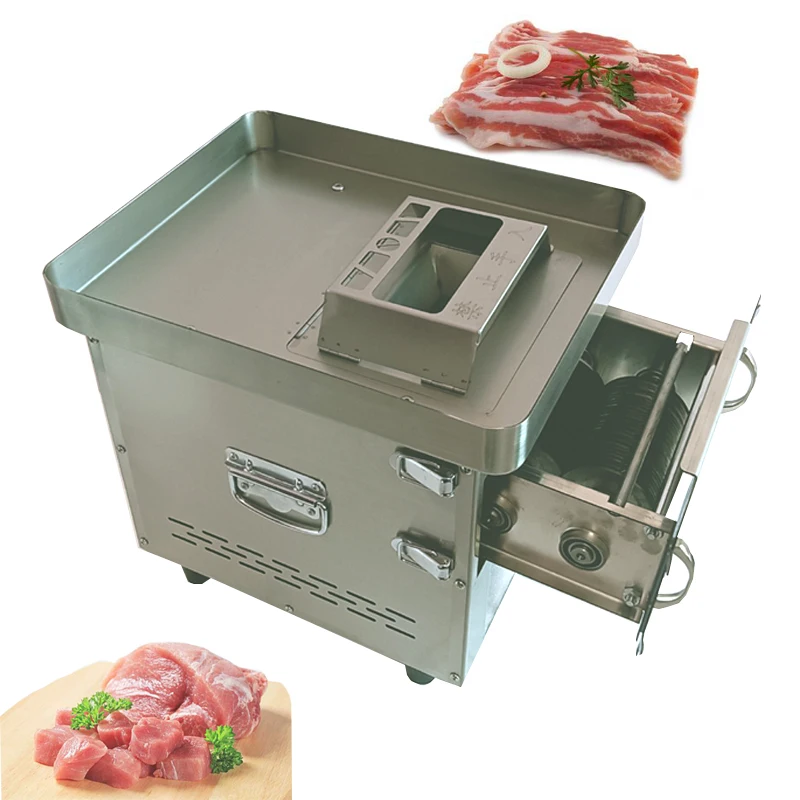 Thickness 2.5/3.5/7/10/20mm Electric Meat Cutter Machine Automatic Meat Slicer Meat Grinder Slicer Block Meat Slicing Machine