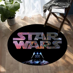 Star War printing Round Carpet for Living Room Rugs Camping Picnic Mats Flannel Anti-Slip Rug Yoga Mat Gifts, Hello Kitty