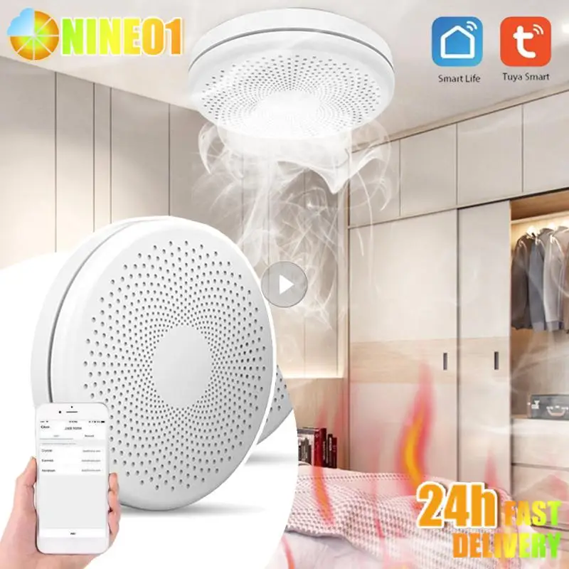 

Tuya WiFi Smoke Carbon Monoxide Composite Security Alarm Home Fire Detector Battery Operated Smart Life APP Remote SAMRT Control