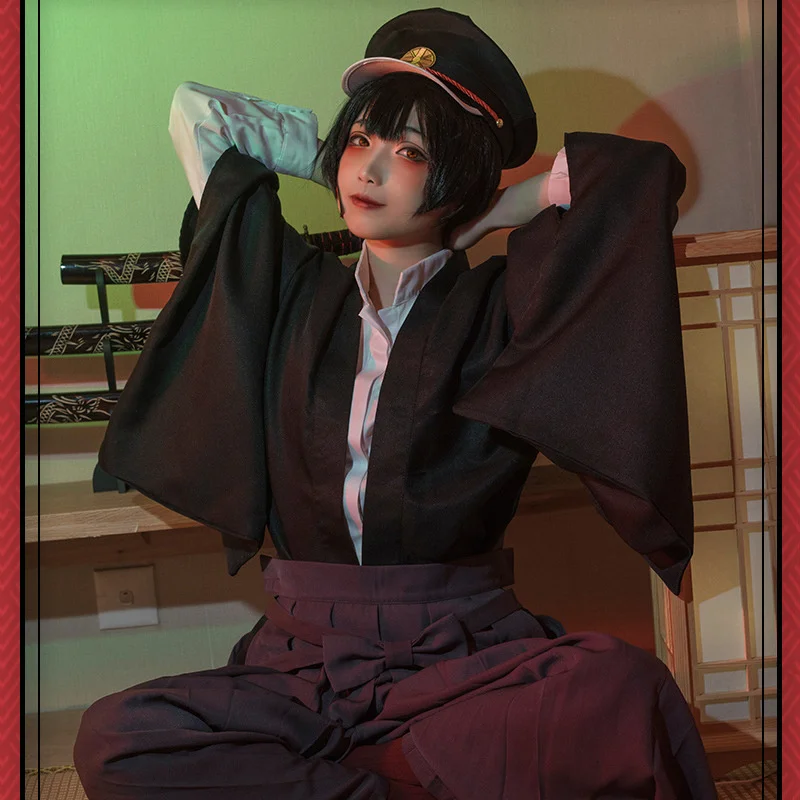 Toilette gebunden Hanako Kun Yugi Tsukasa Cosplay Kostüm komplette Set Kimono Uniform Männer Frauen Jibaku Shounen Halloween Party Kostüm