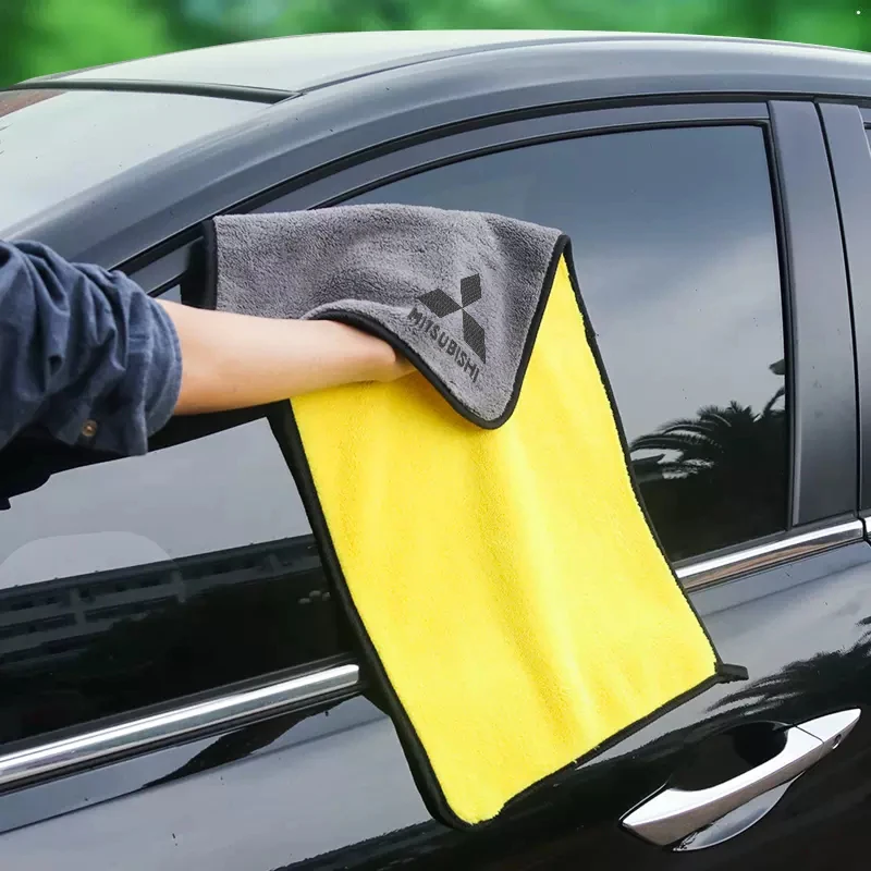 Microfiber Car Wash Towel Thickened Soft Absorbent Car Washing Drying Cloth For Mitsubishi Outlander Lancer 9 10 Pajero L200 ASX