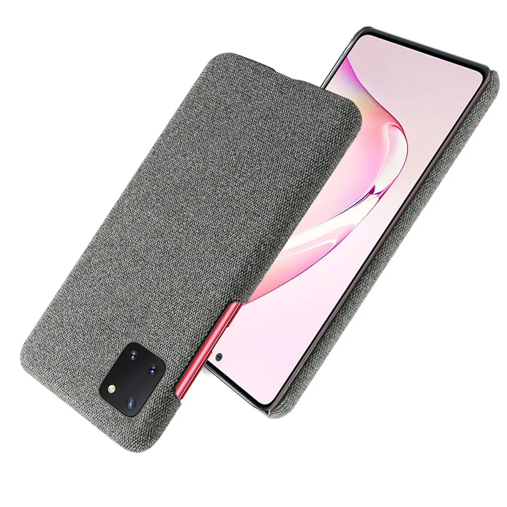 Anti-slip Ultra Thin Fabric Cloth Case For Samsung Galaxy Note 10 Lite Phone Bag Fitted Cover For Samsung Note10 lite A81 M60S