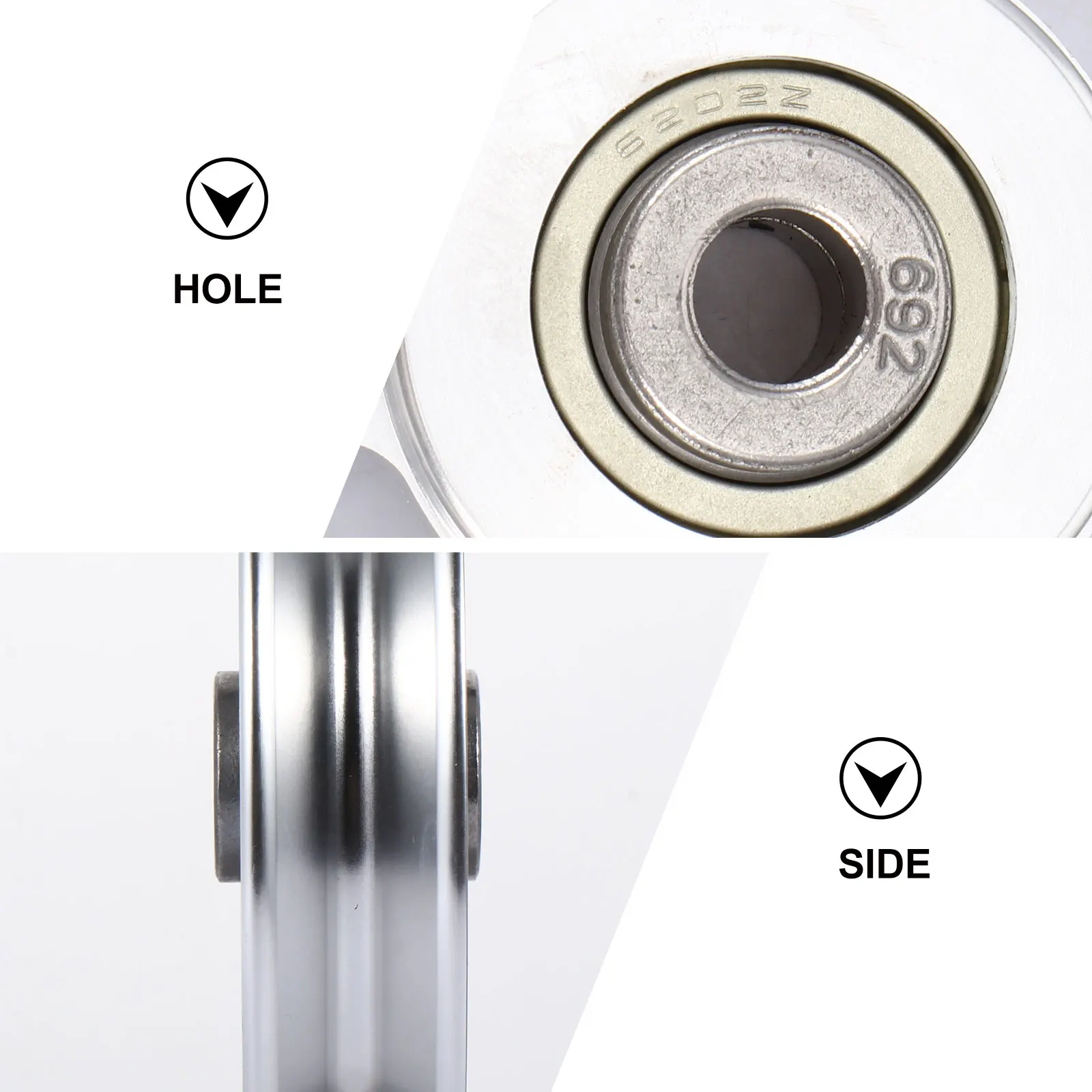 

Aluminum Pulley Accessories Fitness Parts Heavy Duty Cable Wheel Exercise Machine Gym Tool Smooth Surface Easy to Use
