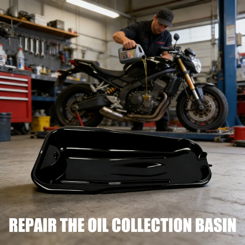 Spill Proof Oil Collection Pan And Parts Washer Tray For Automotive Motorcycle Maintenance With Lightweight Design