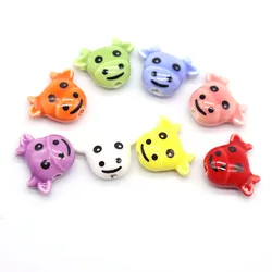 Cute Little Cow Ceramic Beads For Jewelry Making DIY Bracelet Earring Necklace 15x18mm Color Ceramic Cow Jewelry Accessories