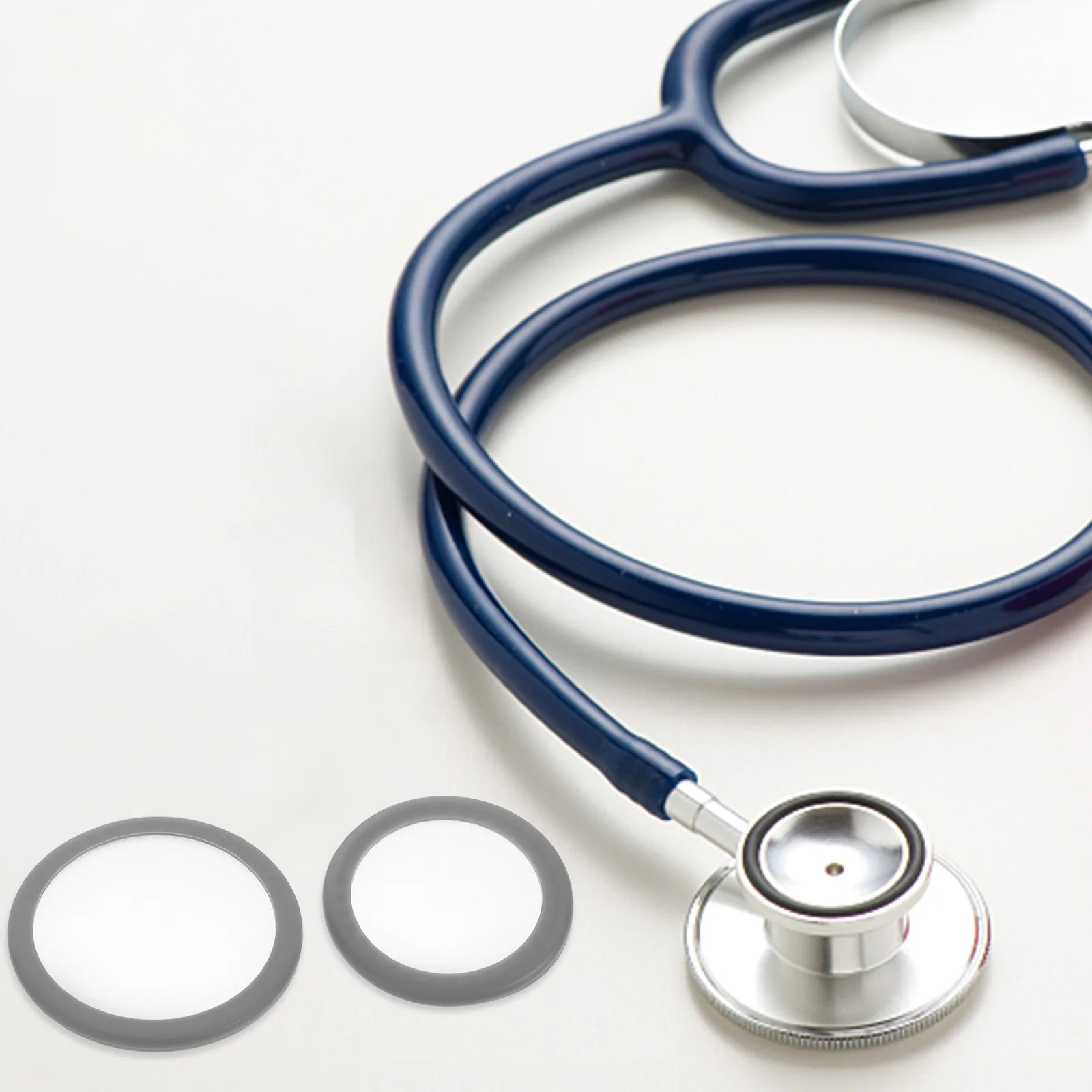 بولي كلوريد الفينيل سماعة الطبيب الحجاب الحاجز استبدال 2 قطعة مع العائمة تصميم طقم قطع غيار لملحقات الأطفال الرقمية حلقة غطاء