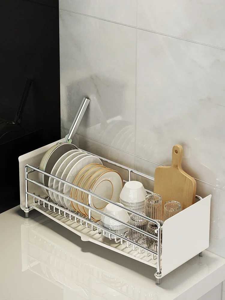 

Aesthetic Premium Stainless steel bowl rack, multifunctional kitchen storage rack, household chopsticks drying rack