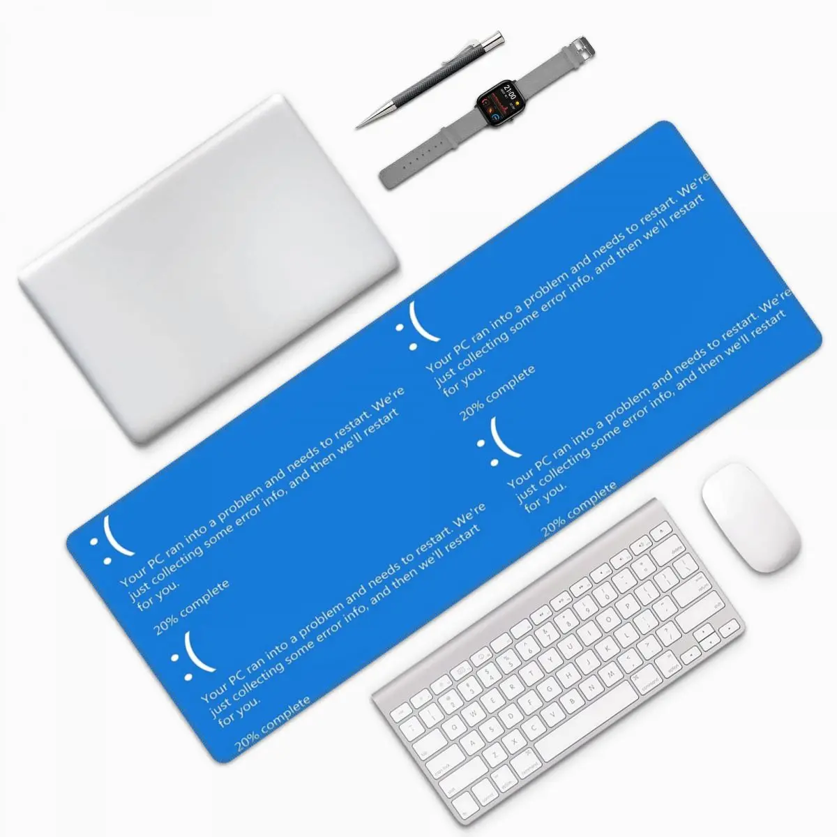 Blue Screen Of Death NEW Large Mouse Pad Computer Keyboard Mouse Mat Gamer PC Laptop Desk Mat Office Accessories Table Mats