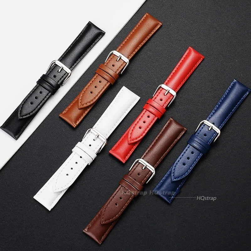 استبدال الجلود حزام (استيك) ساعة حزام عالمي لسامسونج لهواوي الأسود براون 12 13 14 15 16 17 18 19 20 21 22 23 24 مللي متر حزام #1