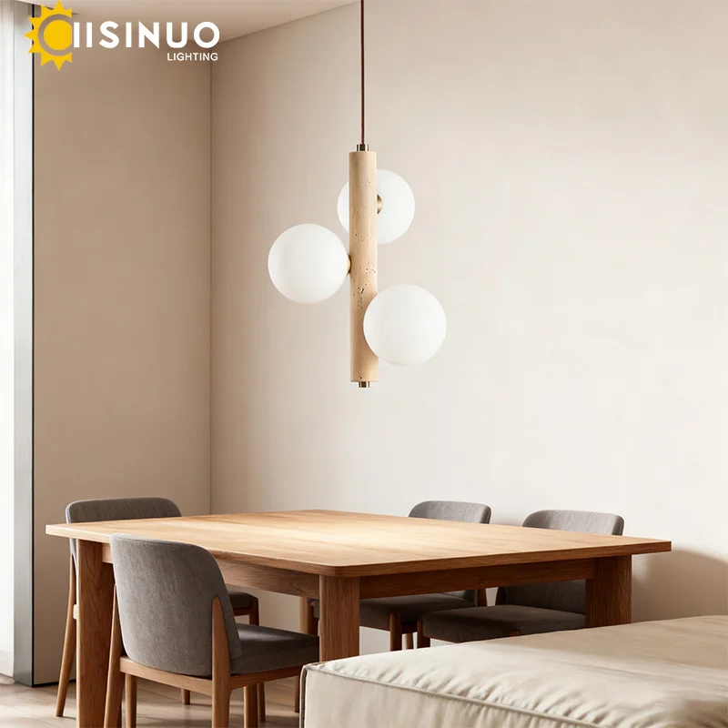 وابي سابي نمط الأصفر الكهف حجر قلادة ضوء السرير معلقة مصباح السقف الطويل خمر كرة فقاعات تركيبة إضاءة المنزل ديكو