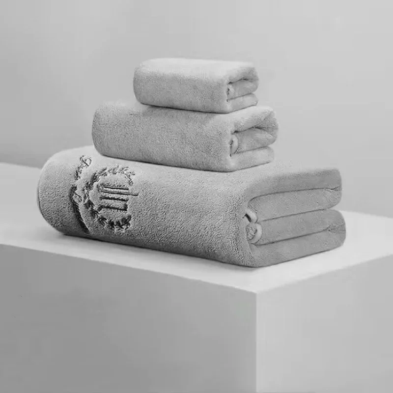 3Pcs/Pack Long-Staple Cotton Bath Towel Set, Quick Dry, Ultra Soft & Absorbent for Spa, Beach, Gym, Luxury Neutral Colors
