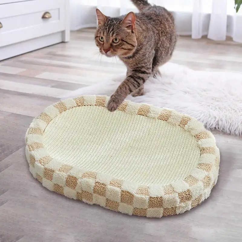 Imagem -02 - Tecido Sisal Cat Coçar Almofadas Cat Scratcher Lounge Bed Sofá Mats Protetor de Móveis Indoor Cats Supplies