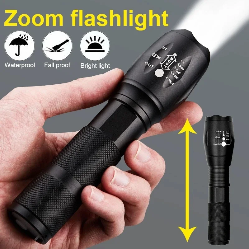 2 IN 1 Ultraviolet Flashlight Purple White Light Flashlight Zoom Fluorescent Black Light Ultraviolet Flashlight Detection Torch