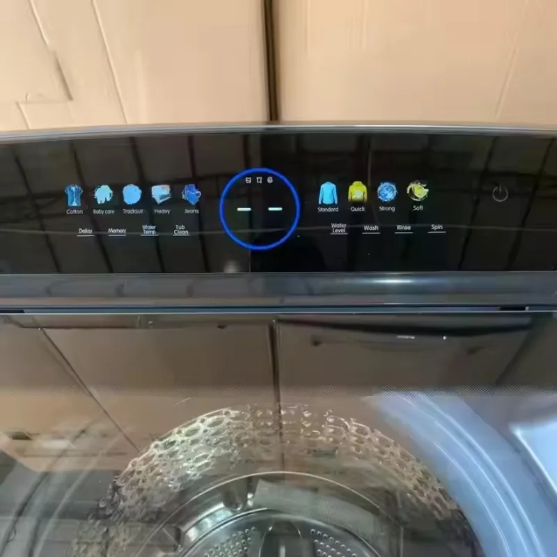 J Automatic Top Loader Washing Machine 18kg Capacity Glass Cover for Household Hotel Outdoor Use High Quality