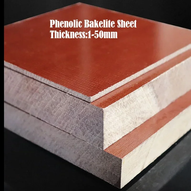 Thick 2-50mm Composite Insulated Glulam Board  Phenolic Bakelite SheetElectrical Wooden Fabric Plate Resin Laminate CNC DIY Part