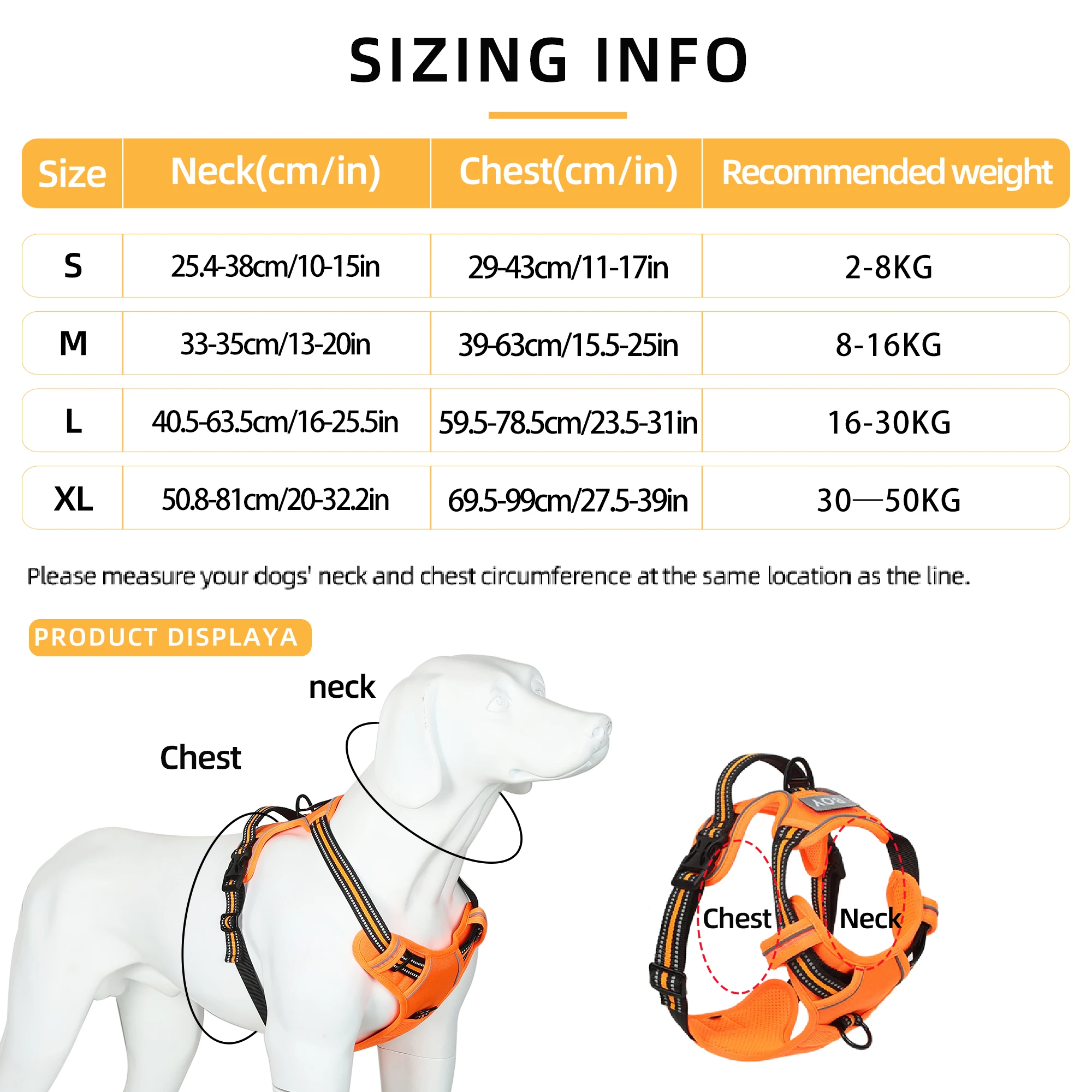 Dog Harness, Pet Harness with Pull 1 Leash Clip, Adjustable Padded Dog Vest, Reflective Non-Choking Pet Vest with Free Nameplate