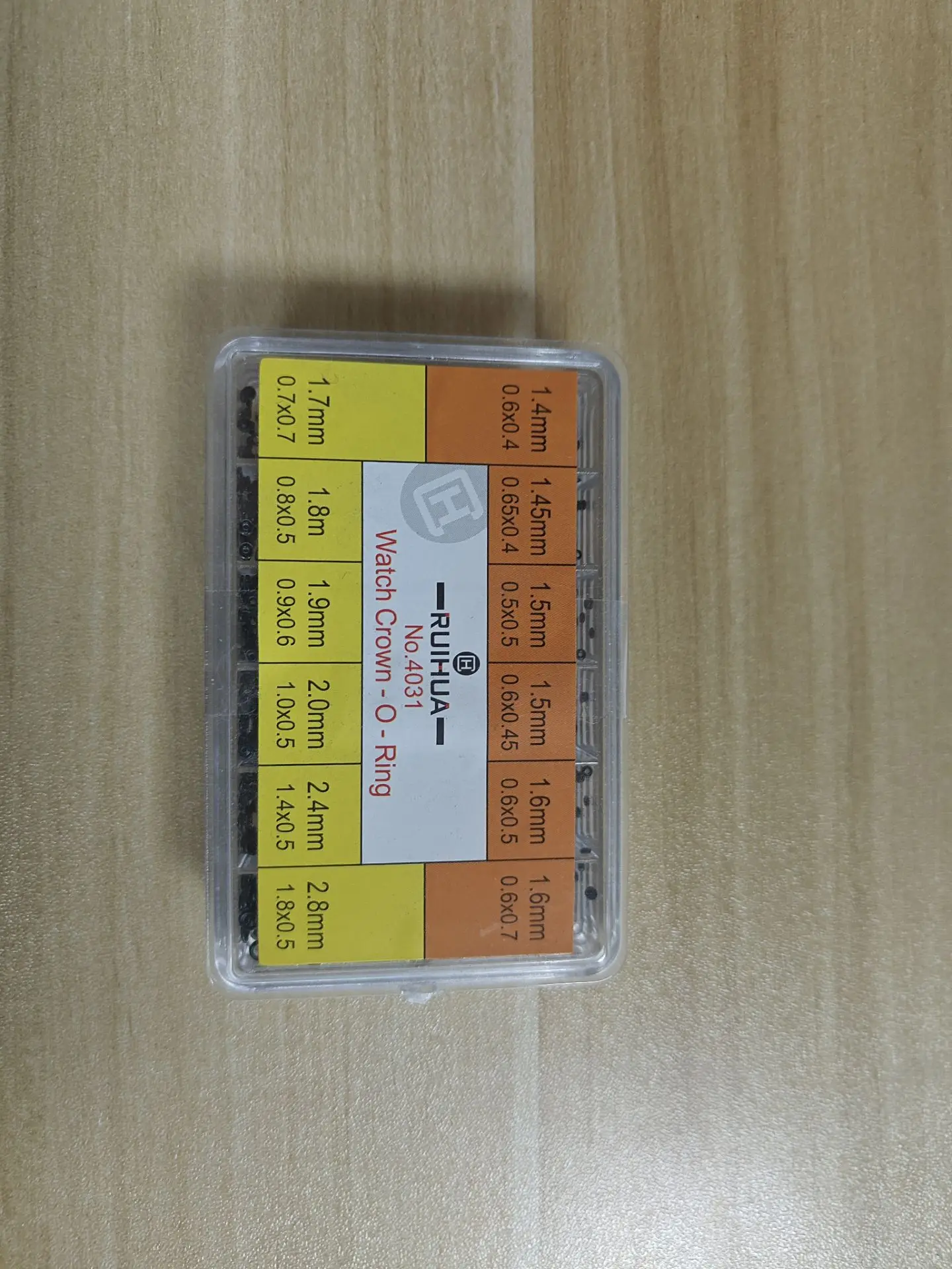 Watch Accessories, Handle Waterproof Ring, Handle Seal Ring, Waterproof Rubber Ring, 10-Grids Boxed Handle Waterproof Ring