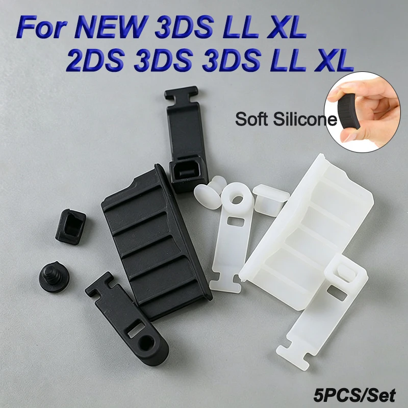 1Set/2Sets Silicone Anti-Dust Plug Earphone Jack Charging Dock Dust Cap For New 3DS XL/ LL 3DSXL 3DSLL 2DS 3DS Cover