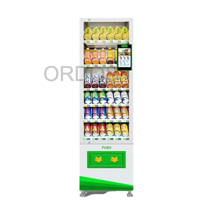 Snack And Drink Vending Machine Smart Video Advertising Screen Vendor Machine With QR Code Payment Export America