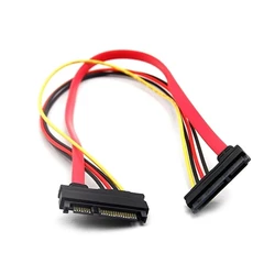 22Pin SATA Male to 7+15 Pin Female Serial SATA Extender Cable Data Power Combo Extension Cable 30cm 50cm