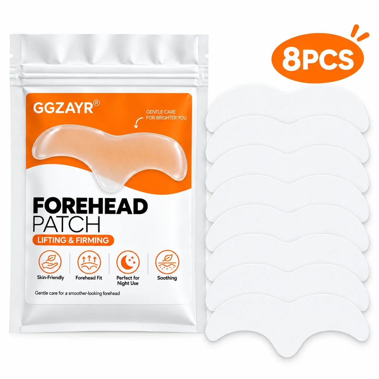 8PCS 8PCS Facial Forehead Patches, Gentle Forehead Stickers for Night Use, Skin-Friendly Beauty Care Accessories - Aliexpress Deal
