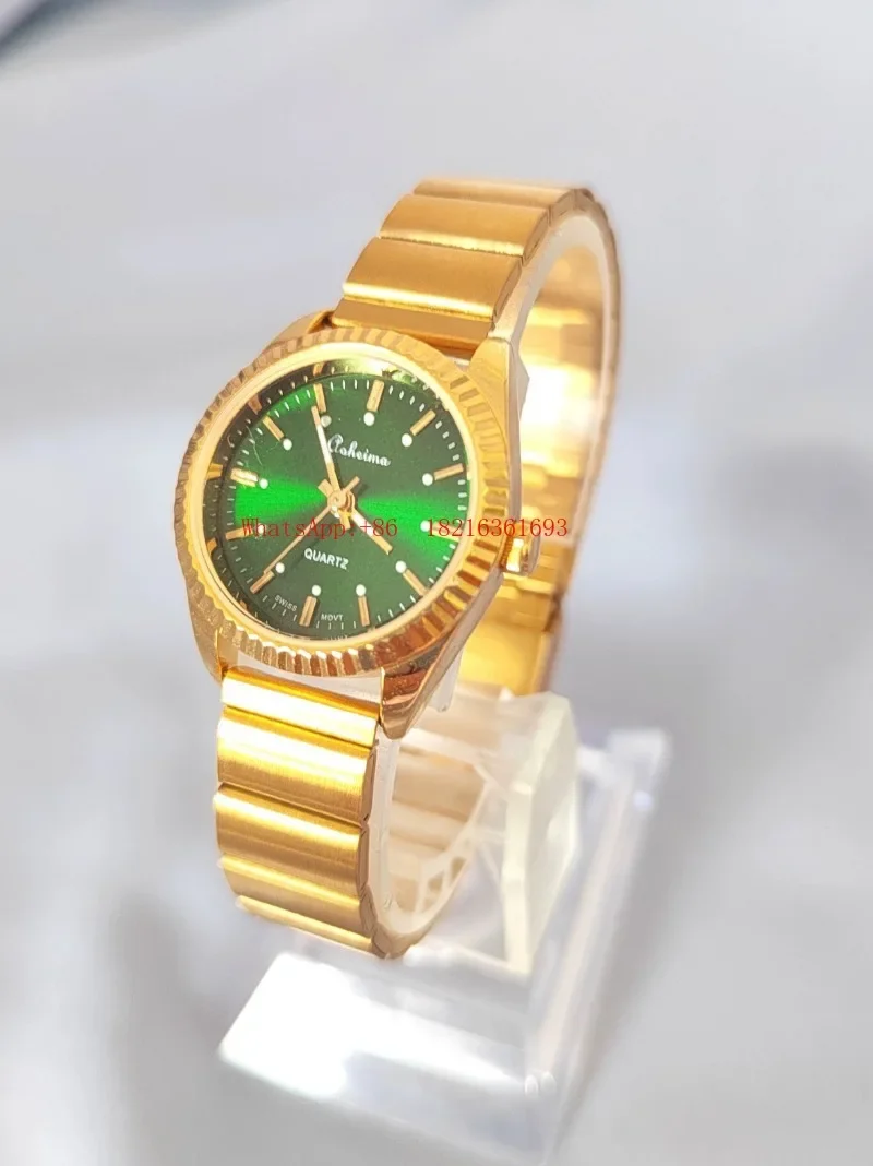 2026NEW A Niche Light Luxury Green Dial, Full Brass Leather, Luminous, Waterproof, And Compact Quartz Women's Watch
