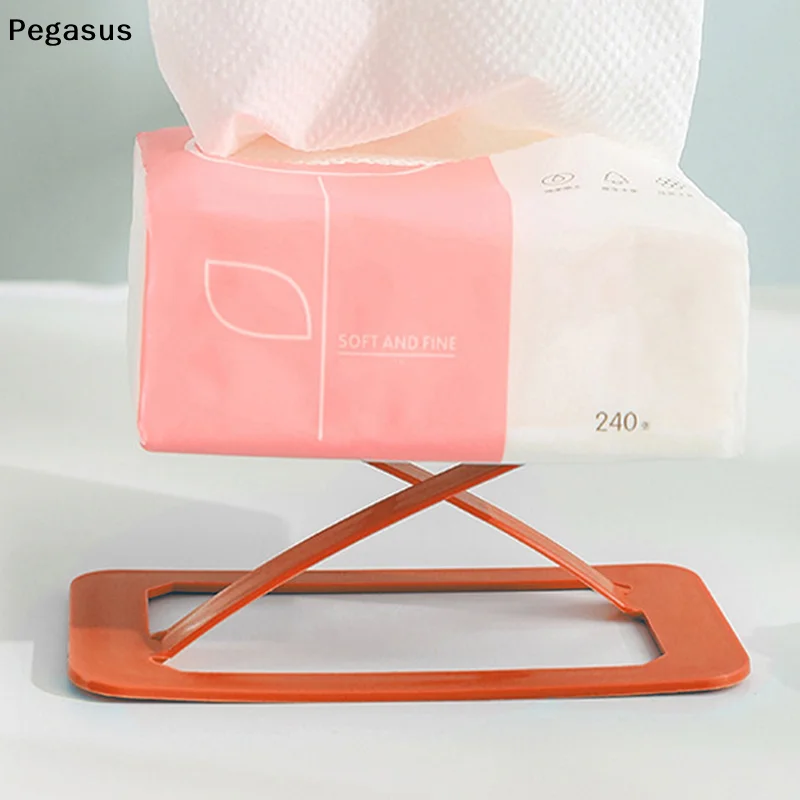 [S]Automatic Tissue Box Spring Support Tissue Spring Bracket Spring Holder For Kitchen Office Room Car (Random Color)