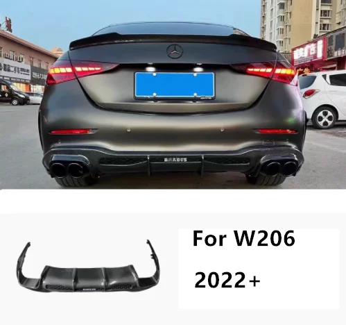 

Для Mercedes-Benz W206 C200 C260 2022-2025 настоящий кованый задний бампер из углеродного волокна, диффузор для багажника, спойлер, комплект кузова BBS