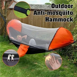 3 in 1 Camping Hammock with Mosquito Mesh Automatic Quick Opening Nylon Hammock Anti-Mosquito Hammock for Outdoor Swing Chair