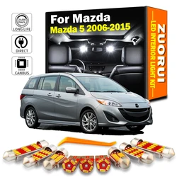ZUORUI 10Pcs Canbus Car LED Interior Map Dome Light Kit For Mazda 5 2006-2009 2010 2011 2012 2013 2014 2015 Led Lamps No Error