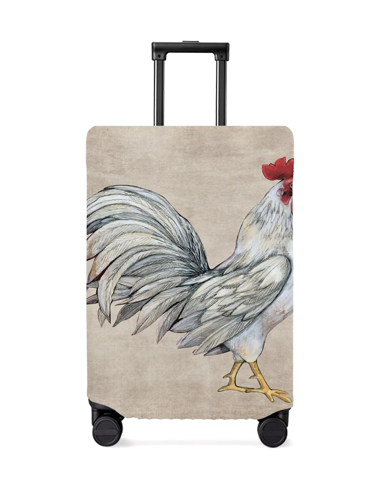 

Farm Animal Rooster Travel Luggage Protective Cover for 18-32 Inch Travel Accessories Suitcase Elastic Dust Case Protect Sleeve