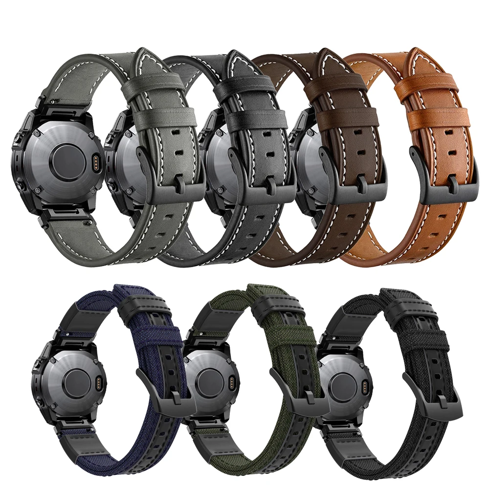 22มม.26มม.Smartwatch อุปกรณ์เสริมสำหรับ Garmin MARQ Gen 2/Fenix 7 7X 6 6X 5 5X plus Tactix 7 Pro นาฬิกาสายคล้องคอสร้อยข้อมือ