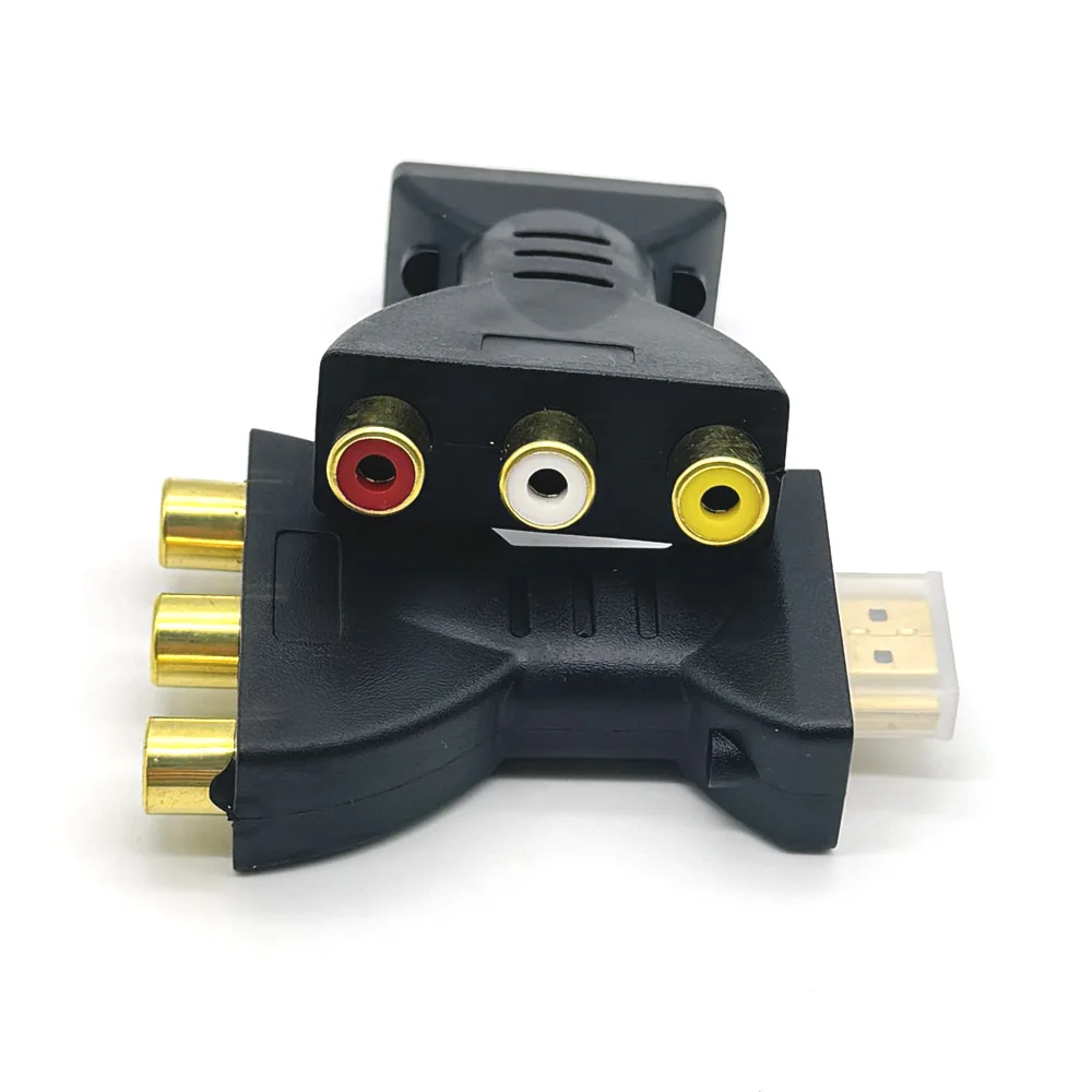 New High Quality Gold-plated HDMI-compatible to 3 RGB RCA Video Audio Adapter AV Component Converter