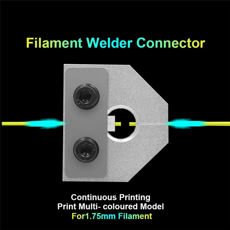 Accesorios para impresora 3D, conector soldador de filamento de 1,75 MM, herramienta de unión, empalmador de filamentos para todo tipo PLA/ABS/PETG, plata