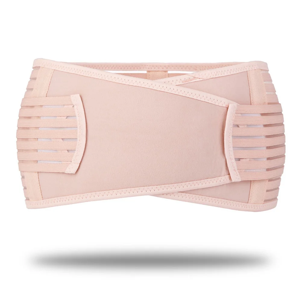 

2Pcs Postpartum Pelvis Correction Belt Hip Slimming Brace M Size Skin Beige Comfortable Premium Material Abdomen Tightening