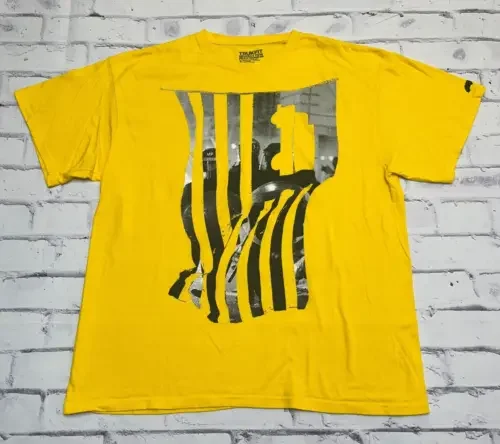 Футболка TrukfiT Мужская с длинным или коротким рукавом, уличная одежда, желтый рисунок, Лил Уэйн, рэпер, рэп панк, гранж-флаг, XL