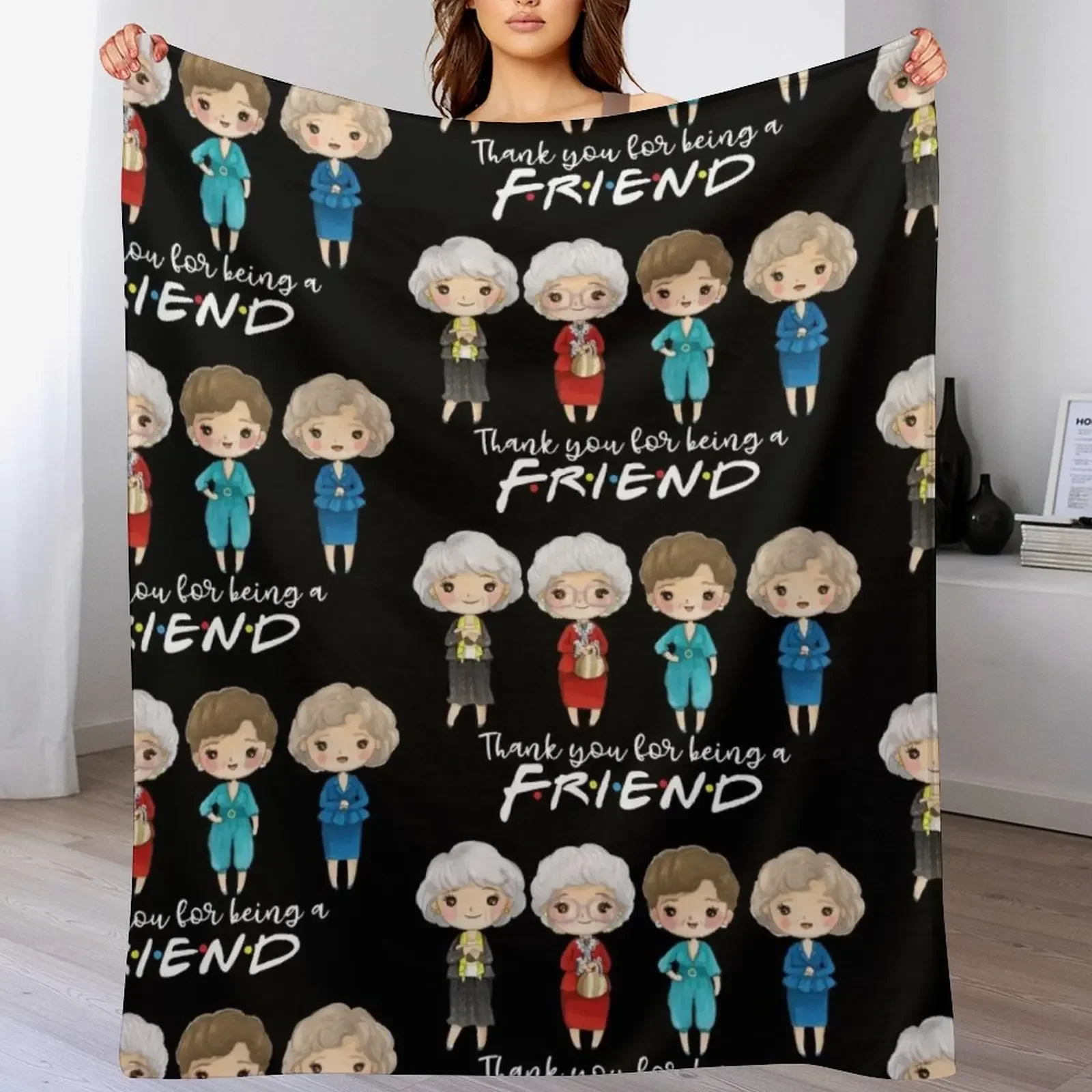 thanks you for being a friend-golden girls Throw Blanket Weighted Luxury Brand Soft Blankets