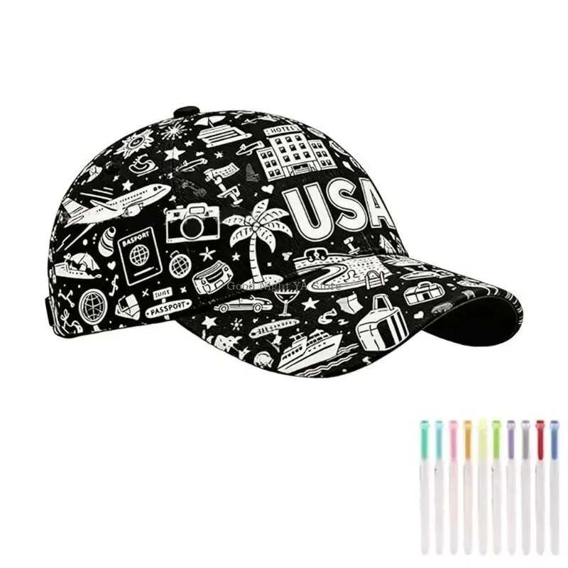 1 Set Sun Hat 6 Color Optional For Independence Day Themed DIY Baseball Cap