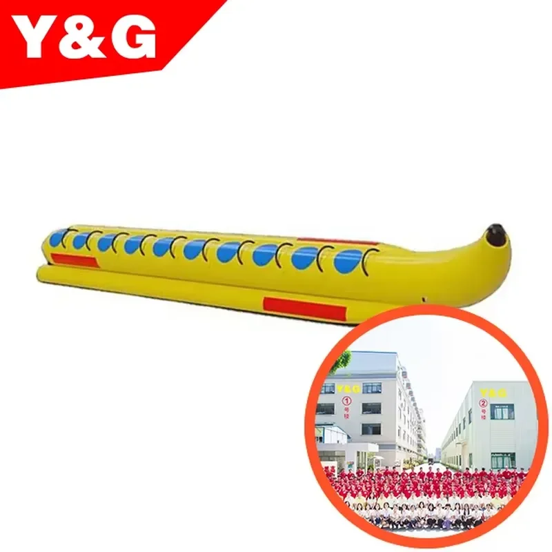 Y & G ISO 10-person inflatable banana boat, suitable for outdoor water games, high-quality water sports equipment