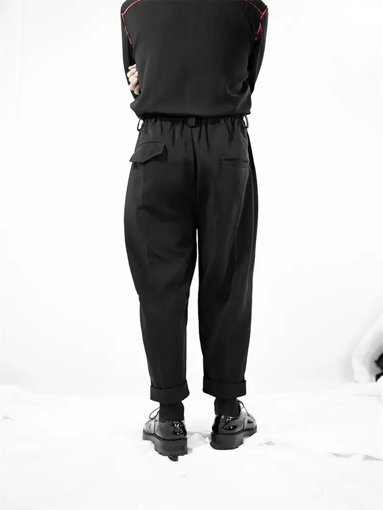 New Style Men's Hair Stylist Style Personality Loose Casual Pants Fashion Club Harlan Pants Oversize Performance Suit Trousers